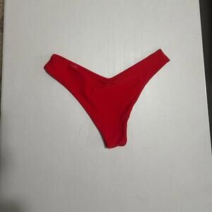 Red Shein swim bottoms cheeky